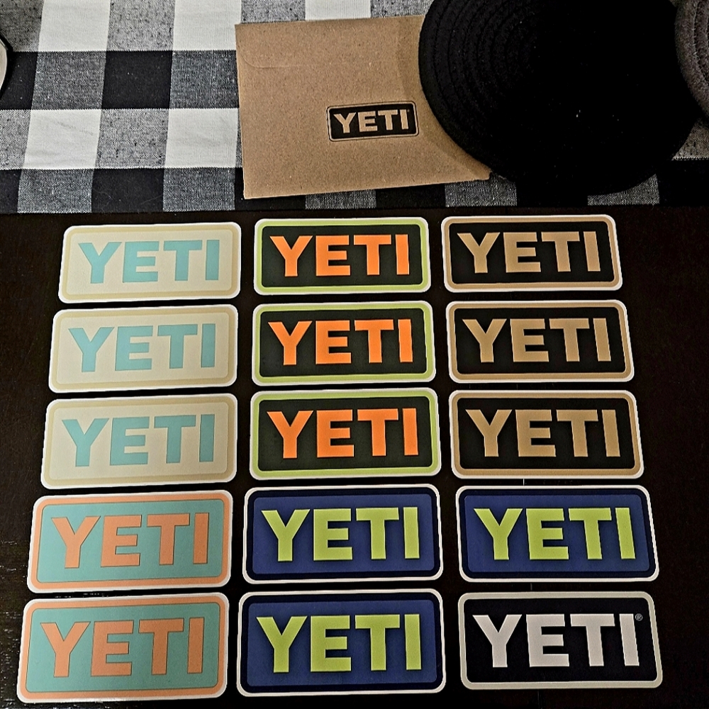 Set of 15 Authentic YETI Stickers